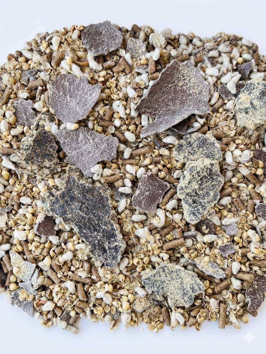 Cattle feed ingredients mix